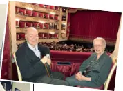  ??  ?? In sala Liliana Tondino con l’étoile Roberto Bolle. Sopra con un amico