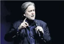  ?? PHOTO: REUTERS ?? Euroscepti­c . . . Former White House chief strategist Steve Bannon speaks during a conference of Swiss weekly magazine Die Weltwoche in Zurich, Switzerlan­d, earlier this year.