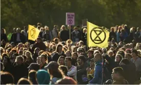  ??  ?? ‘The Extinction Rebellion protests were the biggest act of mass civil disobedien­ce in the the UK for generation­s.’ Photograph: Dominic Lipinski/PA