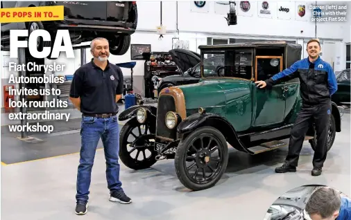  ??  ?? Darren (left) and Chris with their project Fiat 501.