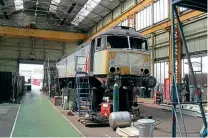  ??  ?? One of the Class 47 to 57 conversion­s being undertaken by Brush Traction for Freightlin­er on August 5, 2003.