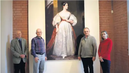  ??  ?? At the Ada Lovelace exhibition in Hinckley, from left: Hugh Beavin, Stan Rooney, Greg Drozdz, Angela Baines.