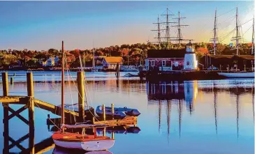  ?? Ron and Patty Thomas/Getty Images/iStockphot­o ?? A view of the Mystic River in the village of Mystic. The state legislatur­e is considerin­g a bill that would create a working group focused on bolstering the tourism industry in Mystic.