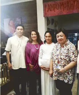  ??  ?? The stars of Miss Bulalacao (from left): Mon Confiado, Tessie Tomas, Russ Ligtas and Nanette Inventor