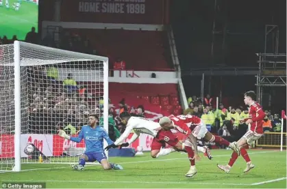  ?? ?? Manchester United midfielder Casemiro headed in a late winner in the fifth round of the FA Cup
