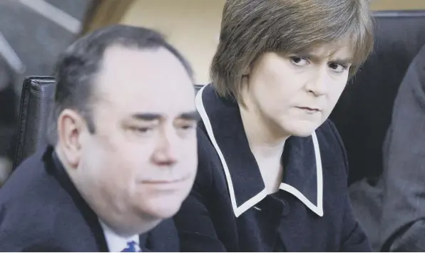  ??  ?? 0 The then First Minister Alex Salmond and then Deputy First Minister Nicola Sturgeon are pictured in the Scottish Parliament in 2010