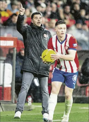  ?? FOTO: PERE PUNTÍ ?? Míchel quiere el triunfo El técnico ya ha fijado el objetivo del curso: la Champions