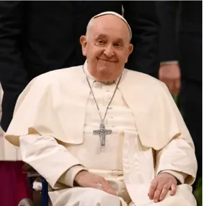  ?? ?? En su misiva, el papa Francisco recordó que sus padres fueron migrantes que llegaron a pasar hambre. AFP