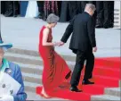  ??  ?? May-Day: Vor Queen-Termin traf Trump Premiermin­isterin