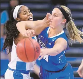  ?? Wally Skalij Los Angeles Times ?? JORDIN CANADA and the Bruins block Temi Carda and 11th-seeded Creighton from advancing past the second round of the NCAA women’s tournament.