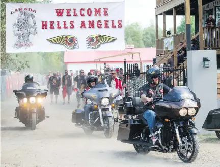  ?? ASHLEY FRASER ?? Police believe the annual Hells Angels Canada Run is the gang’s way of showing its colours and reminding rivals that it is alive and well.