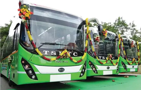  ??  ?? Growth of electric buses will be driven by state and city transport units.