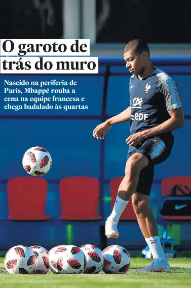  ?? FRANCK FIFE/AFP ?? Talento. Aos 16 anos, Mbappé estreou como profission­al