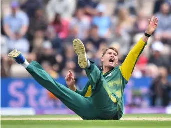  ?? (Getty) ?? Slippy fingers in the field cost South Africa