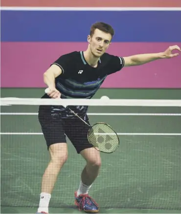  ??  ?? 0 Kieran Merriless exited the World Championsh­ips yesterday with a 15-21, 10-21 defeat by Lin Dan.