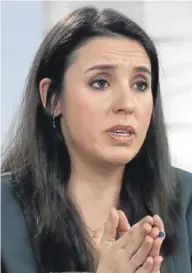  ?? JUAN CARLOS HIDALGO ?? Irene Montero, ministra de Igualdad.