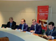  ??  ?? In Fiera La presentazi­one di «Progetto Fuoco»