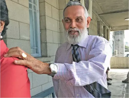  ??  ?? Kamlesh Arya outside the Fiji Court of Appeal in Suva on July 13, 2020.