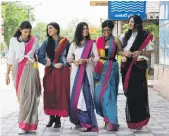  ?? Six Yards Plus ?? Young women are draping and styling saris in myriad on-trend ways