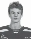  ??  ?? Colby Huggan of the Charlottet­own Knights has taken part in six games with the New Brunswick/Prince Edward Island Under-18 Major Hockey League team. He has two goals and eight points.