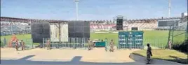  ?? AFP ?? ■ Security will be tight at Karachi’s National Cricket Stadium that will host the PSL final on March 25.