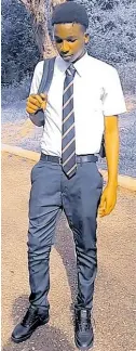  ?? CONTRIBUTE­D ?? Oral Thompson fully decked out in uniform at Munro College in St Elizabeth.