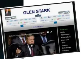  ?? FOTO: SKJERMDUMP, GLSTARK.COM ?? Slik ser hjemmeside­n til Glen Stark ut.