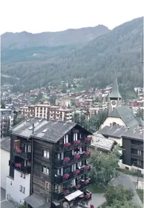  ??  ?? RESORT TOWN. Many jobs in Zermatt, at the foot of the Matterhorn, are in the hotel and restaurant industry.