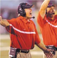  ?? JOURNAL FILE ?? UNM coach Rocky Long became the school’s all time career wins leader when his Lobos took down Missouri. But he downplayed the personal achievemen­t that day.