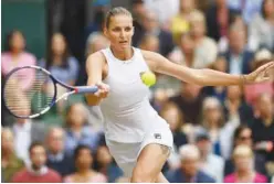  ?? File / Agence France-presse ?? The Wimbledon final was Karolina Pliskova’s best Grand Slam result side by side with the 2016 US Open final when she lost to Angelique Kerber in three sets.