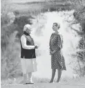  ?? PHOTO: PTI ?? Prime Minister Narendra Modi interacts with Prime Minister of Denmark Mette Frederikse­n, at her residence in Copenhagen on Tuesday