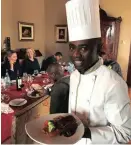  ??  ?? SUMPTUOUS: Chef Edmore Ruzoza of the Nederburg Red Table Restaurant takes pride in the food he serves.