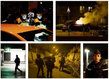  ?? (Photos Dylan Meiffret) ?? Contrôles routiers, sécurisati­on des sapeurs-pompiers, course-poursuite dans le parking de Auchan, interventi­on à risques à l’Ariane : soirée sous tension pour les hommes et femmes du commandant Vezin.