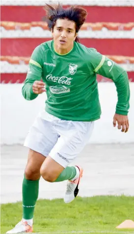  ?? FOTO AFP ?? Marcelo Martins Moreno, una de las figuras que trajo Bolivia para el partido de esta tarde frente a Colombia.