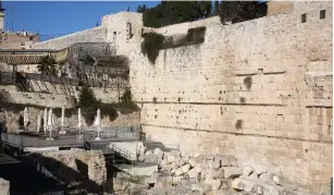  ?? (Marc Israel Sellem/The Jerusalem Post) ?? THE 2016 cabinet decision to create a state-recognized egalitaria­n section at the southern end of the Western Wall (the Robinson’s Arch area) has been fiercely contested by the haredi leadership.