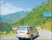  ??  ?? A road leading to Char Dham shrines.