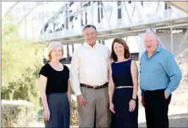  ?? LOANED PHOTO ?? MARA TYREE (FROM LEFT), Tim Terkelsen, Carol Smith and Craig Thomson lead the newly merged Frost PPLC office in Yuma. Terkelsen, Smith and Tyree, certified public accountant­s, merged with the national firm earlier this month.