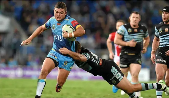  ?? PHOTO: DAN PELED ?? HOMECOMING: Former Toowoomba Clydesdale­s player Ash Taylor will return to the region for the Gold Coast Titans NRL game next season.