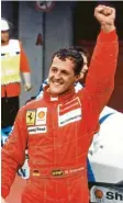  ??  ?? Der Superstar: Michael Schumacher ist Rekordwelt­meister. Foto: Wilfried Witters