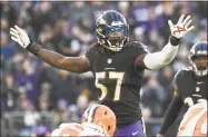  ?? Diamond Images/Getty Images ?? Four-time Pro Bowl linebacker C. J. Mosley will reportedly sign a contract with the Jetsts for $85 million.