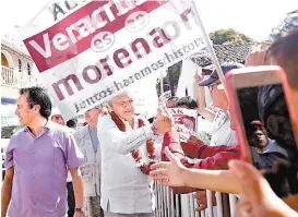  ?? HÉCTOR TÉLLEZ ?? El tabasqueño visitó el municipio de Actopan, en Veracruz.