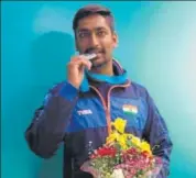  ?? HT PHOTO ?? Ankur Mittal won silver in double trap on Monday.