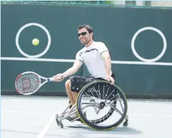  ?? (Courtesy) ?? PARALYMPIC GOLD MEDALIST Noam Gershony is back in action for Israel at the World Team Cup in Alghero, Sardinia this week and has so far won all his matches.