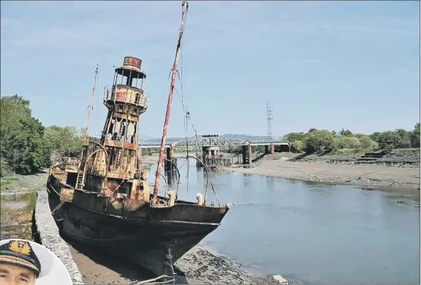  ??  ?? HEROIC
LV72 Juno rusting on a Welsh mud bank in May 2019; below, in service; left Admiral Lord Alan West