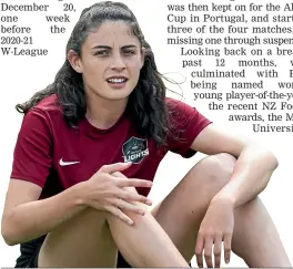  ?? PHOTOTEK ?? Football Ferns defender Claudia Bunge is aiming for the 2023 World Cup.