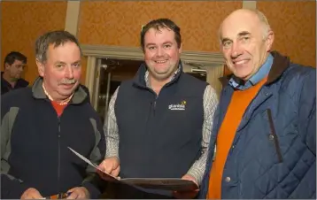  ??  ?? John Boland, Adamstown, Eamon Frayne, Glanbia and Gordon Swanton Adamstown.