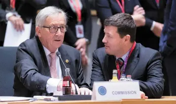  ??  ?? PUPPET AND MASTER: Jean-Claude Juncker, left, with Martin Selmayr