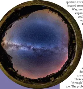  ?? ALAN DYER ?? This 360° panorama of the autumn sky and the Milky Way was captured on a late September night from a very dark site at Red Rock Canyon in Waterton Lakes National Park, Canada. The shot was illuminate­d solely by starlight. (The Milky Way’s galactic center is toward the southwest at left.)