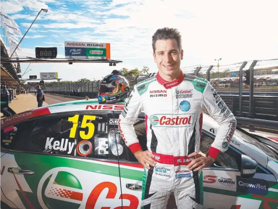  ?? CONSISTENC­Y FOCUS: Nissan driver Rick Kelly after the second Supercars practice session at Darwin yesterday. Picture: TIM HUNTER ??