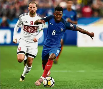  ??  ?? Impressive feat: Monaco winger Thomas Lemar (right) scored 14 goals and provided 17 assists across all competitio­ns last season. — AFP